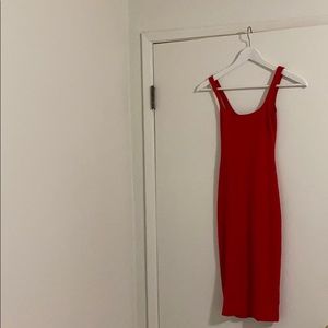 Sexy red midi dress!